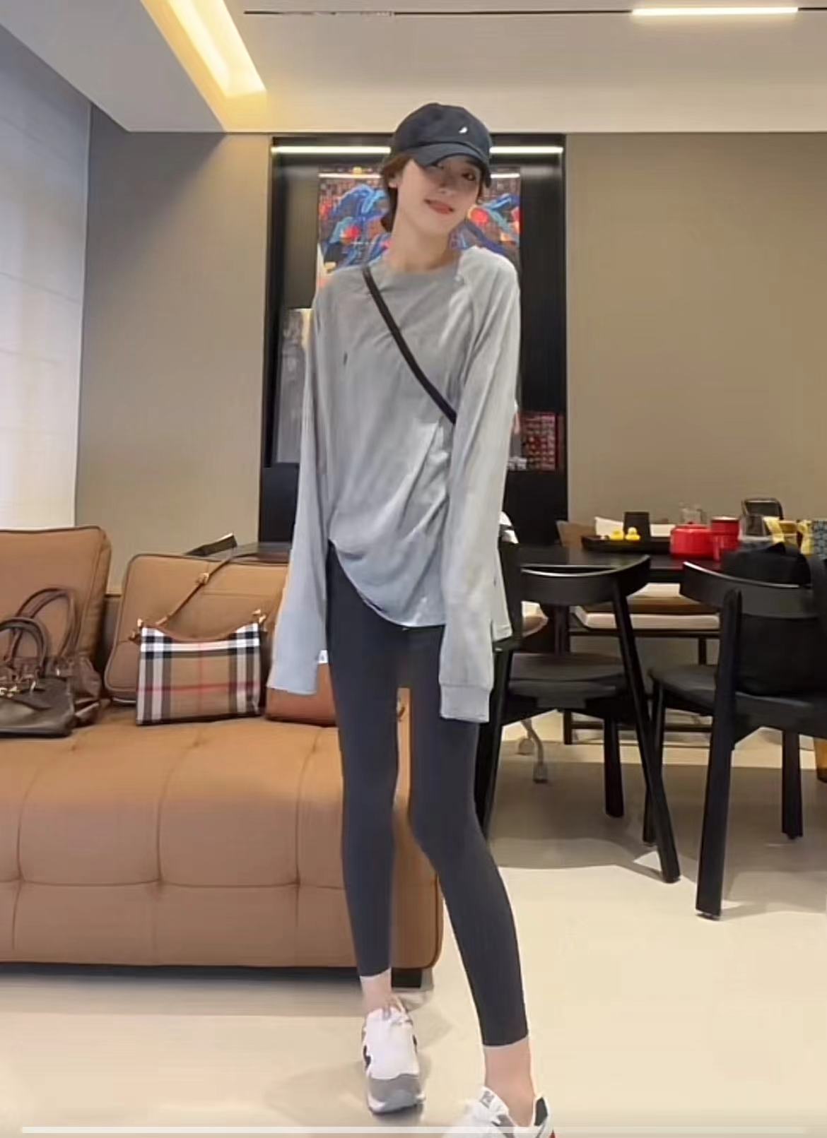 Early Autumn New Casual Loose Versatile T-Shirt and Leggings Set