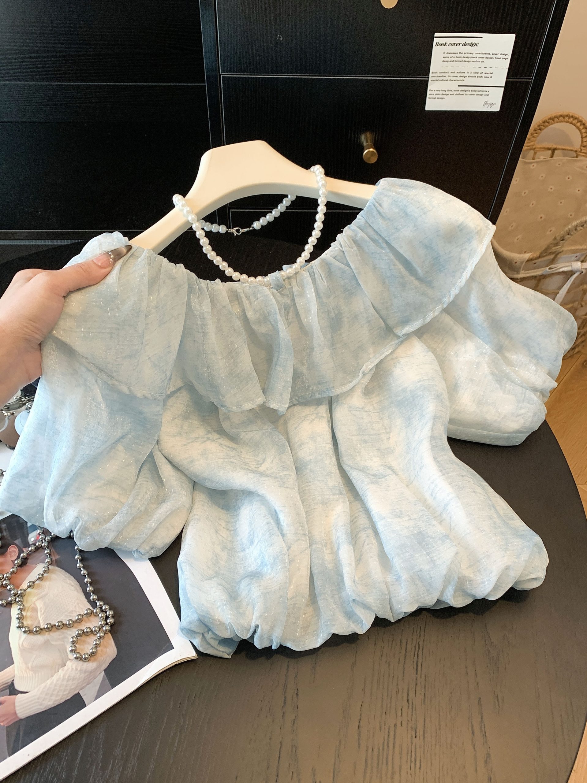 Women’s Off-Shoulder Puff Sleeve Top Summer 2026