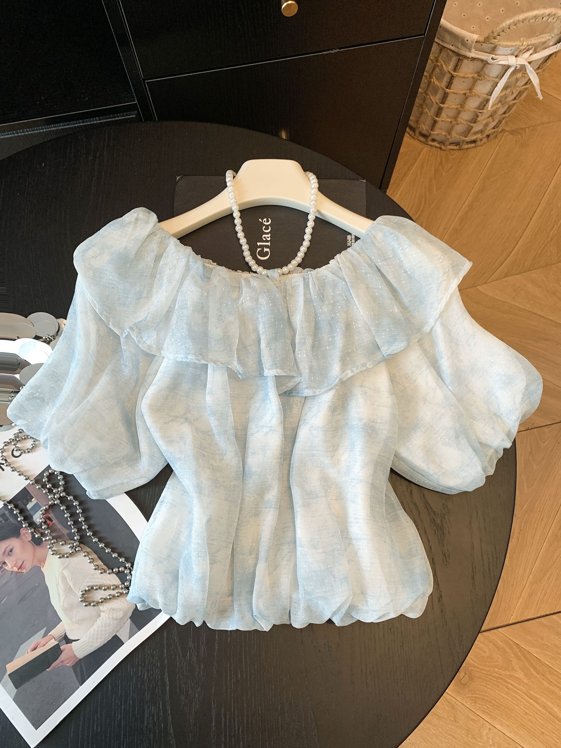 Women’s Off-Shoulder Puff Sleeve Top Summer 2026